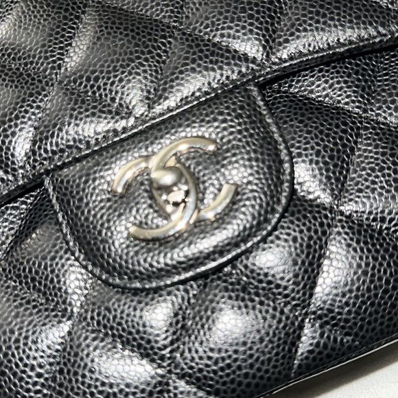 Chanel Jumbo Classic Double Flap in Black Caviar with silver hardware ✅SOLD✅ - Picture 6 of 12